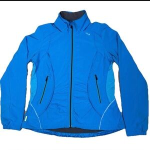 LOLE Hooded Full Zip Fleece Lining Jacket Women’s Sz M Blue Long Sleeve READ